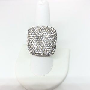 CZ Pave Ice Cube Ring 7
